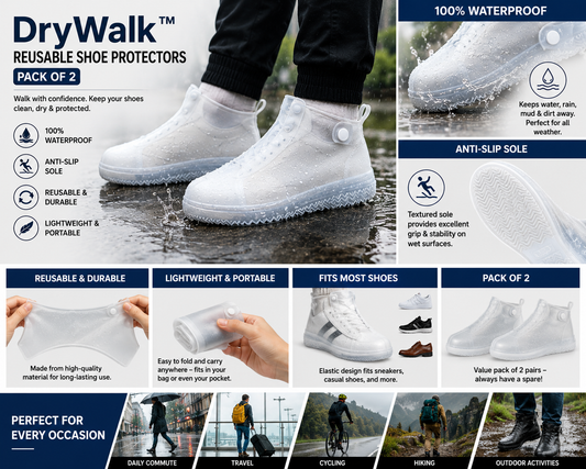 DryWalk™ Reusable Shoe Protectors (Pack of 2)